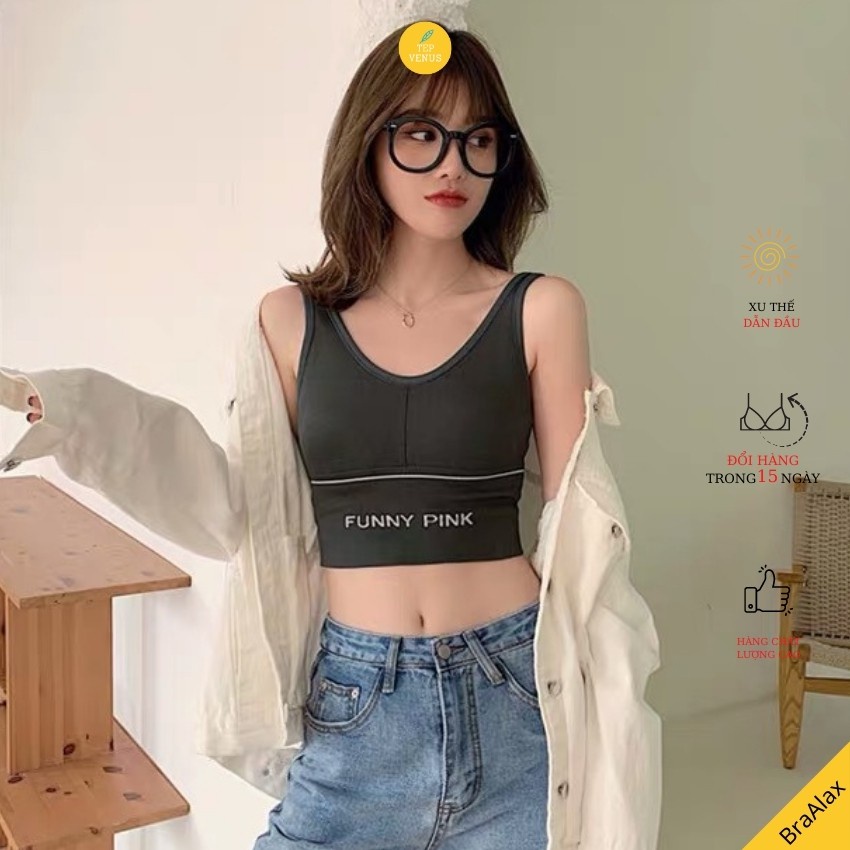 Áo Bra Gym Yoga Bra Thể Thao Dáng Croptop Khoét Hở Lưng Cotton Tăm Tep- BraAlax Tep Fashion - BRA004