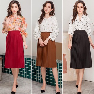 Chân váy midi xếp ly KOKA 19001