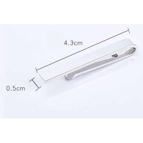 Kẹp cà vạt 4,3cm giá rẻ phù hợp với cà vạt 5cm, 6cm