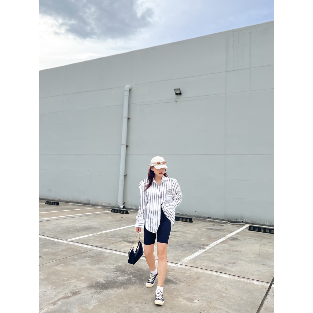 (HÀNG SẴN) Quần biker thun gân cá tính, quần legging trên gối