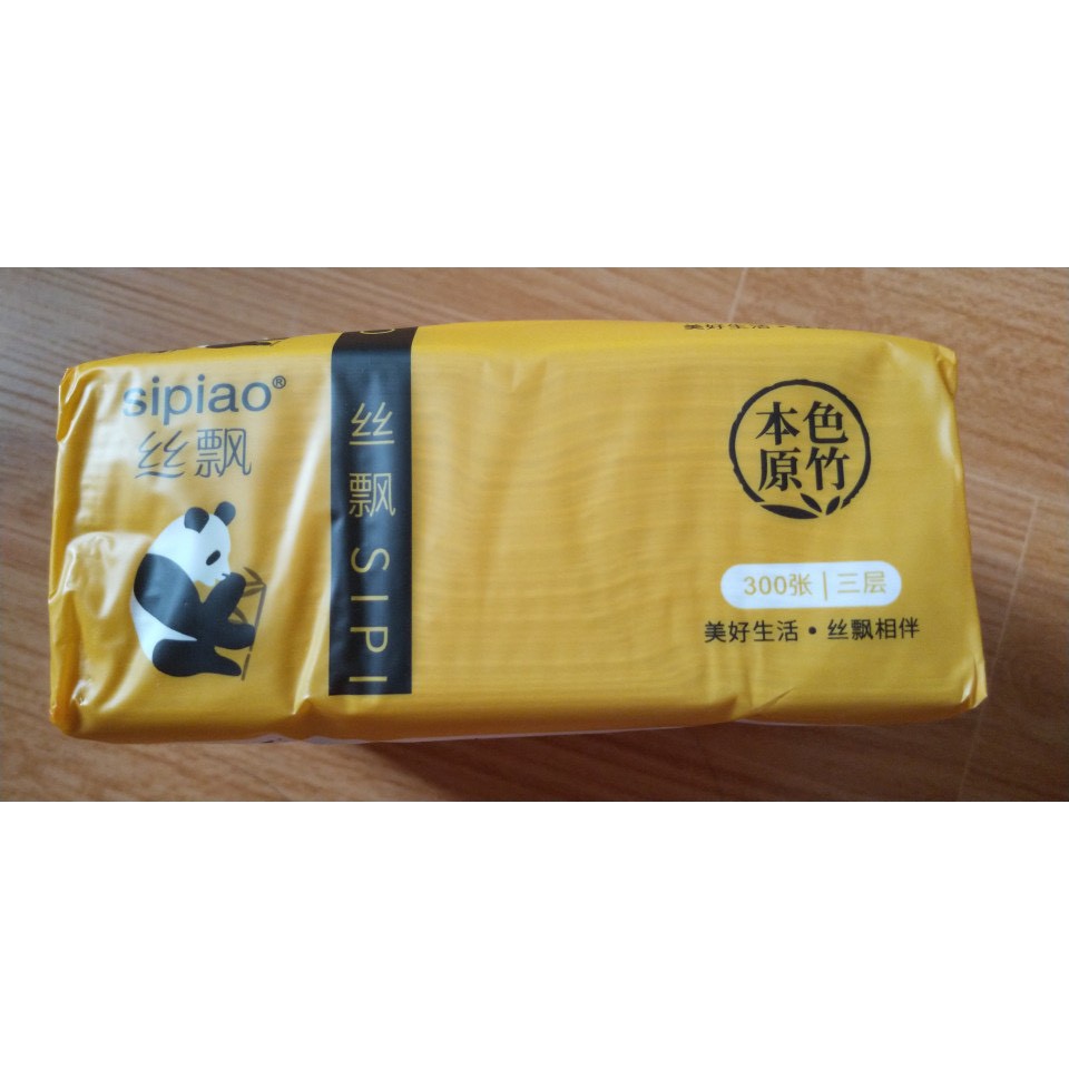 Khăn Giấy Gấu Trúc Sipiao - 1 gói 300 tờ siêu dai