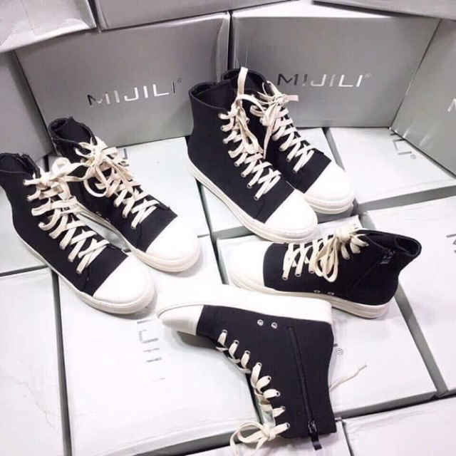 Giầy rick owen high vải