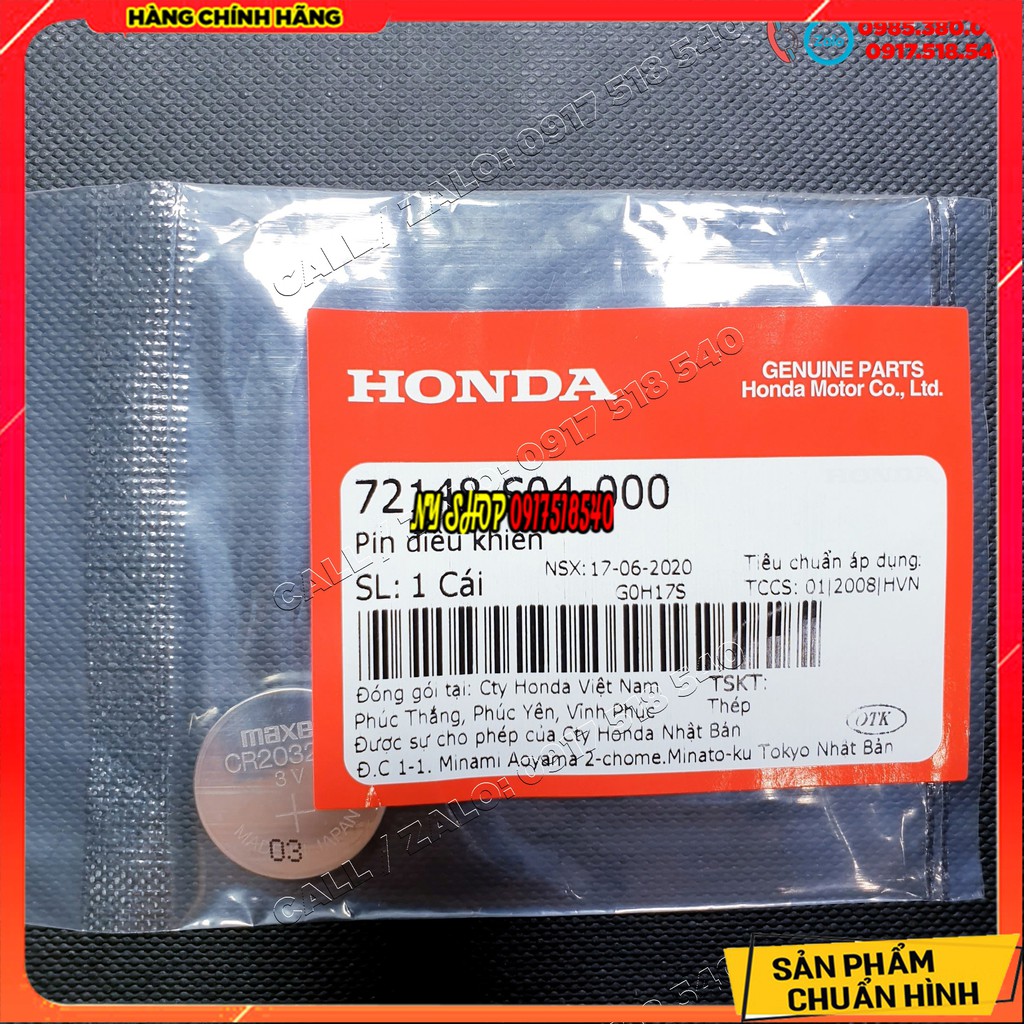 PIN HONDA CHÍNH HÃNG GẮN SMARTKEY XE MÁY - OTO