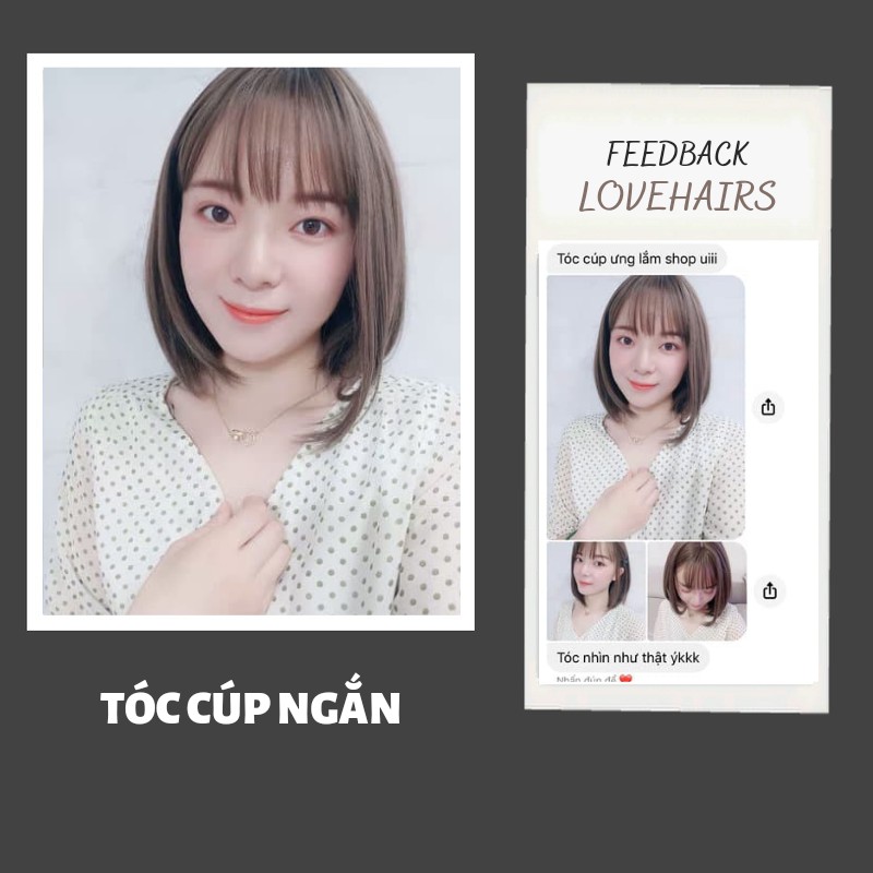 Tóc Giả Cả Đầu Cúp Ngang Vai, Mang Đến Cho Bạn Vẻ Trẻ Trung, Năng Động_TG14 - Love Hairs