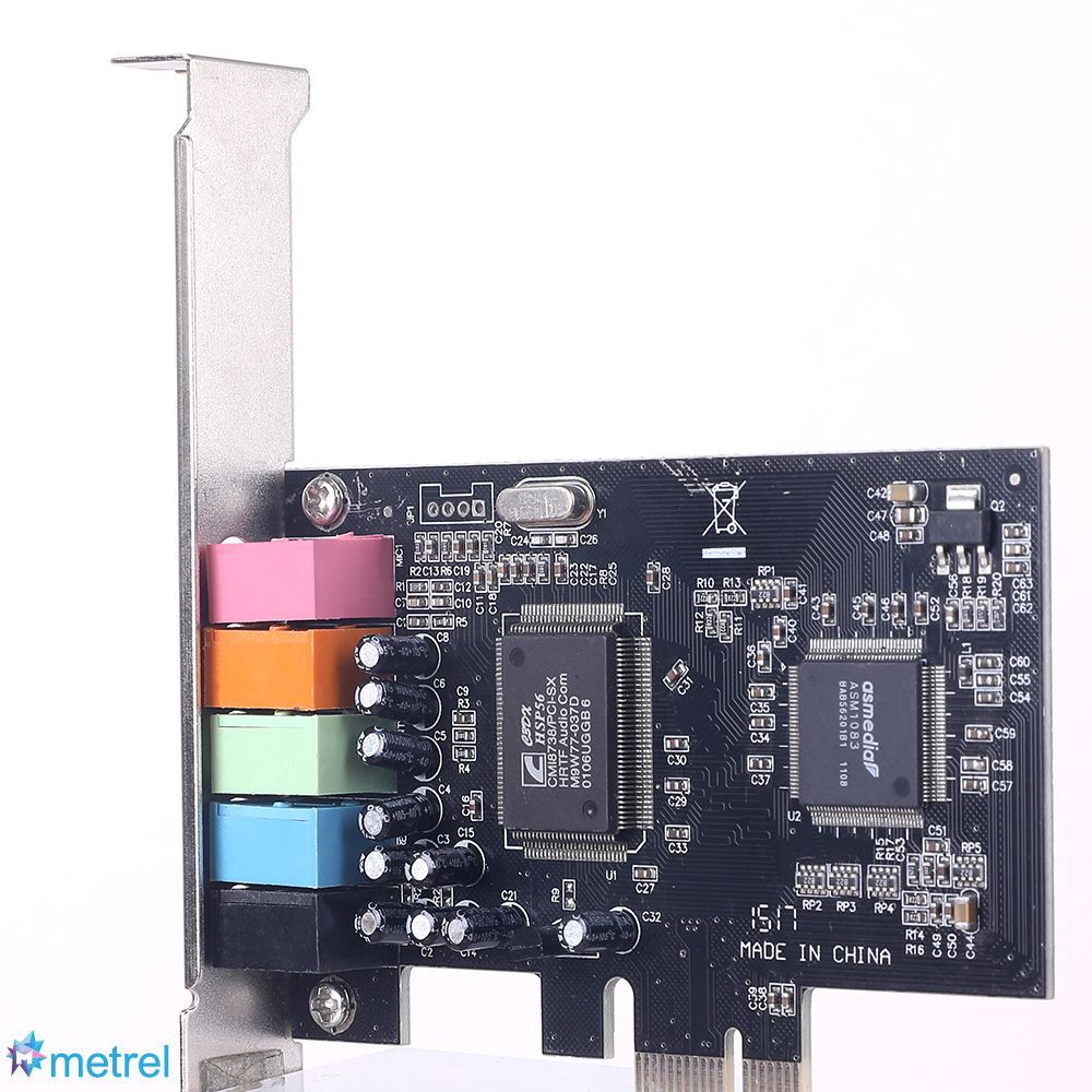 Card âm thanh PCIe 5.1 dành cho máy tính để bàn được tích hợp âm thanh nổi PCI-E8738 có 6 cổng độc lập