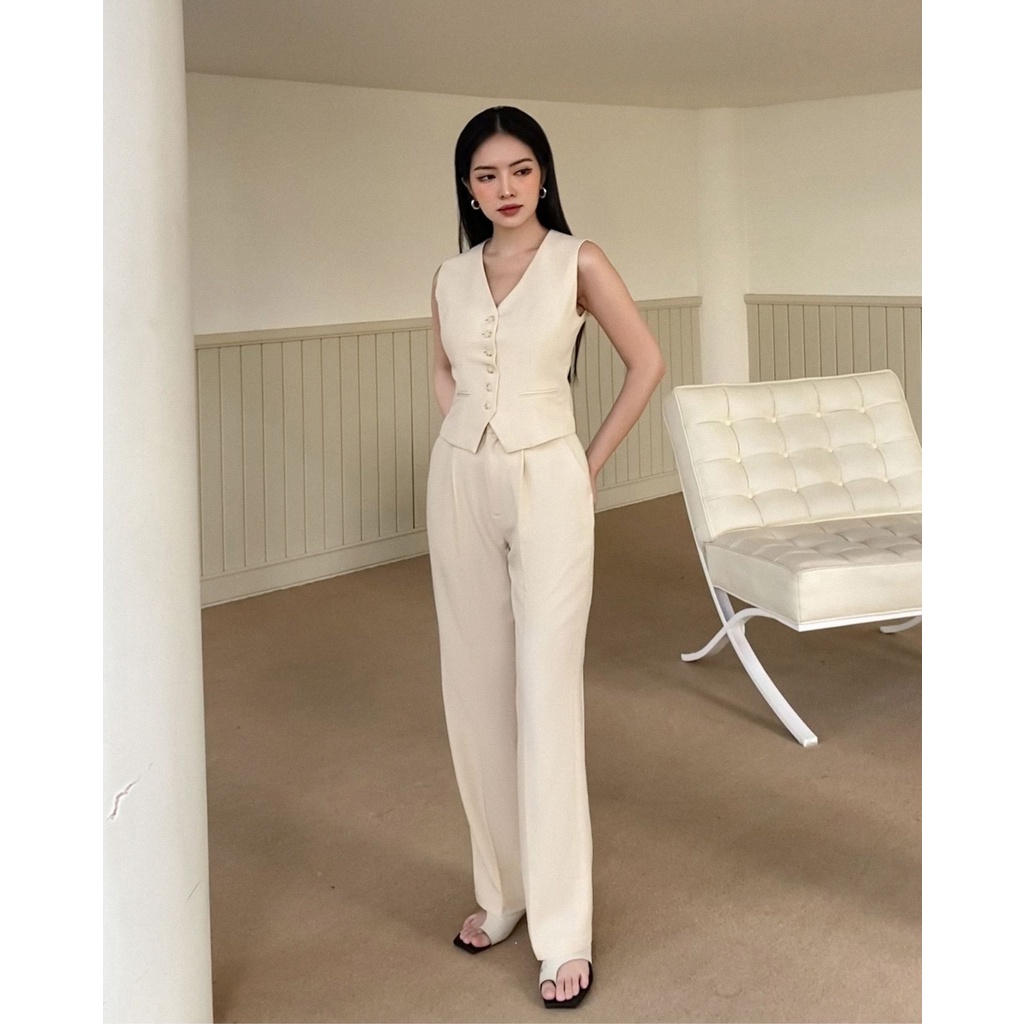 Set Áo ghi lê túi mổ + quần suông , Peace House Clothing