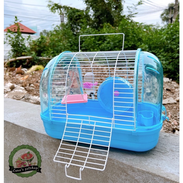 Lồng tổ chim mica mái vòm. Lồng mica nuôi hamster. Lồng phi thuyền nuôi hamster
