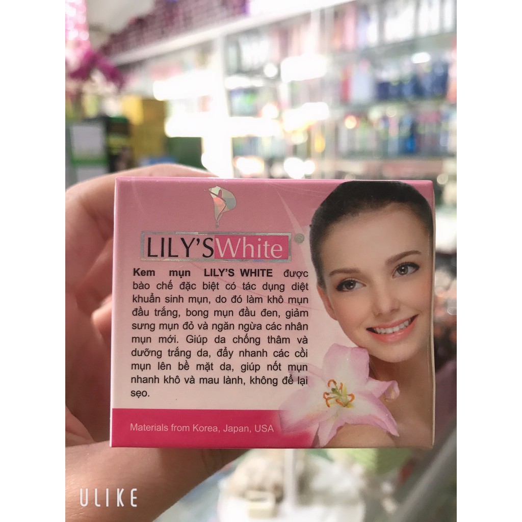 kem lyly white mụn- chống thâm-dưỡng trắng 16g [ cam kết chuẩn hàng 100%]