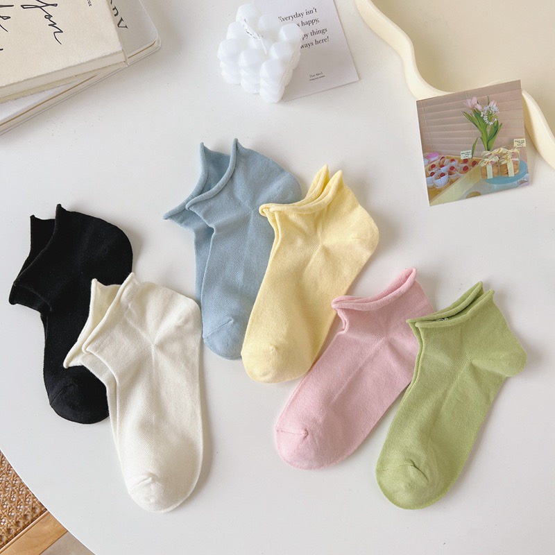 Tất Vân Lưới Màu Trơn ERASHOP 080018 - Phù Hợp Mang Sneaker, Vải Co Giãn 4 Chiều, Đơn Giản , Rẻ Đẹp