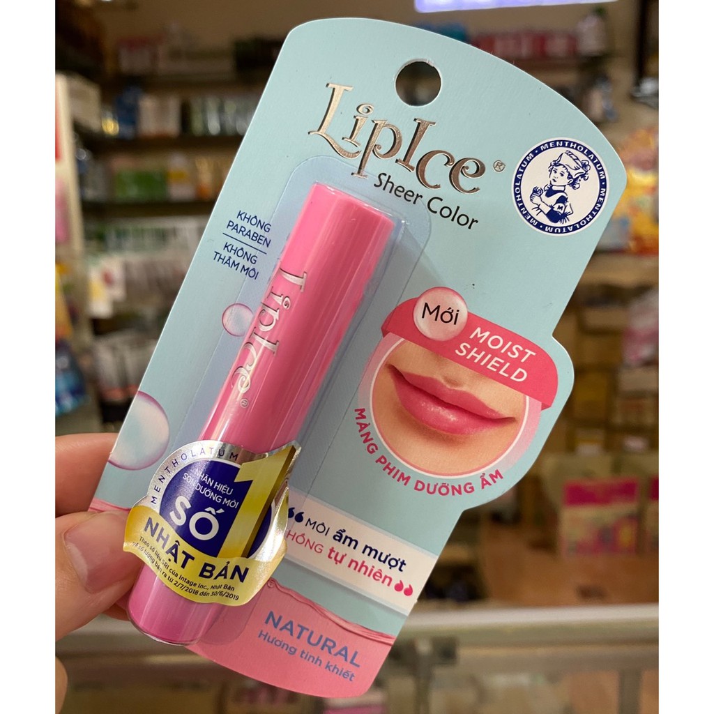 Son dưỡng LipIce Sheer Color MOIST SHIELD + Quà Móc khóa từ Rohto