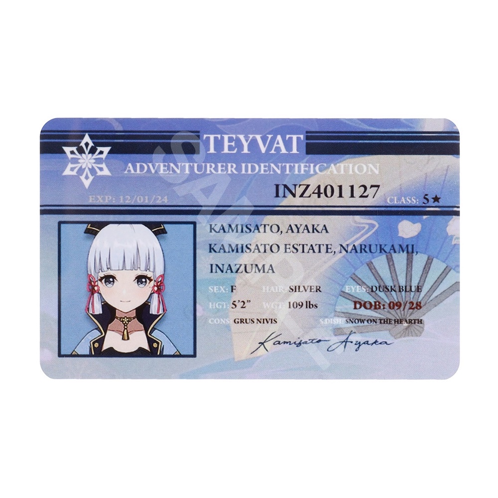 (1 tấm) Ảnh thẻ in hình game GENSHIN IMPACT ver ID card bo góc viền 5*8cm anime chibi xinh xắn sưu tầm