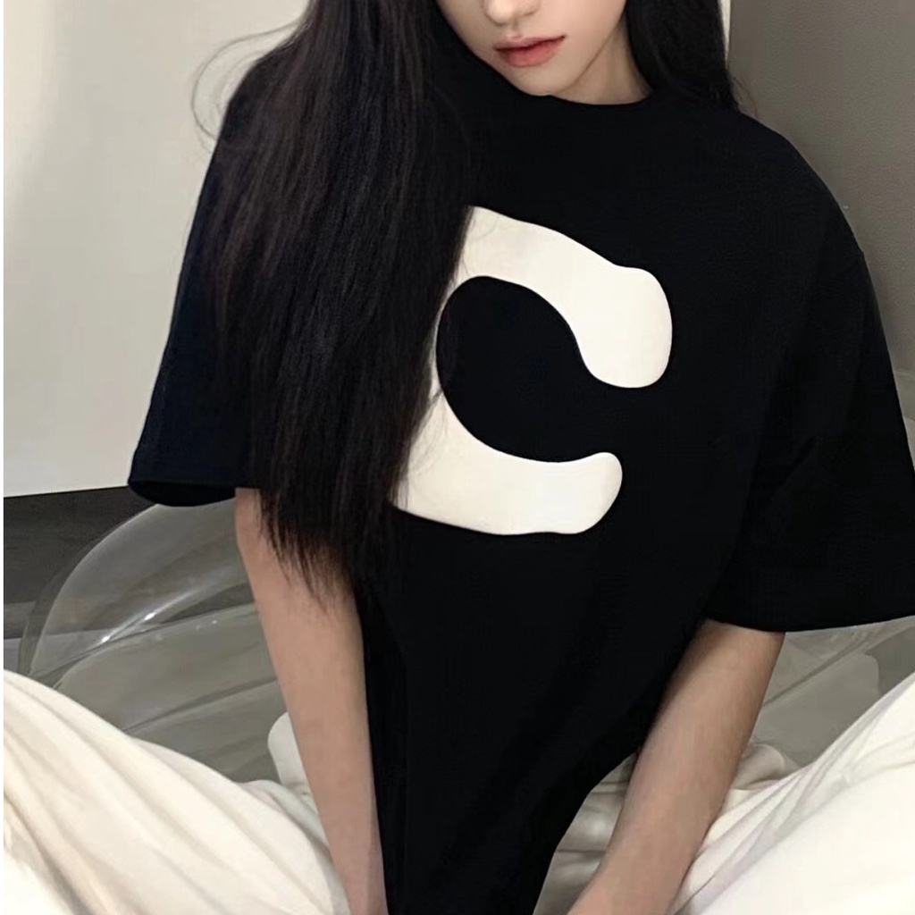 Áo Thun Nữ Ngắn Tay In Chữ Phong Cách retro