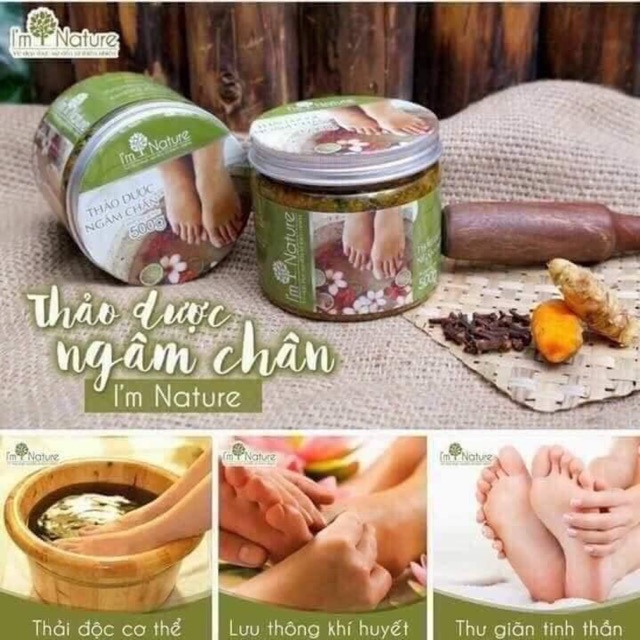 Ngâm Chân Thảo Dược I'm Nature - Giảm Đau Nhức Sưng Phù Chân Giúp Ngủ Ngon - Hũ 500Gr