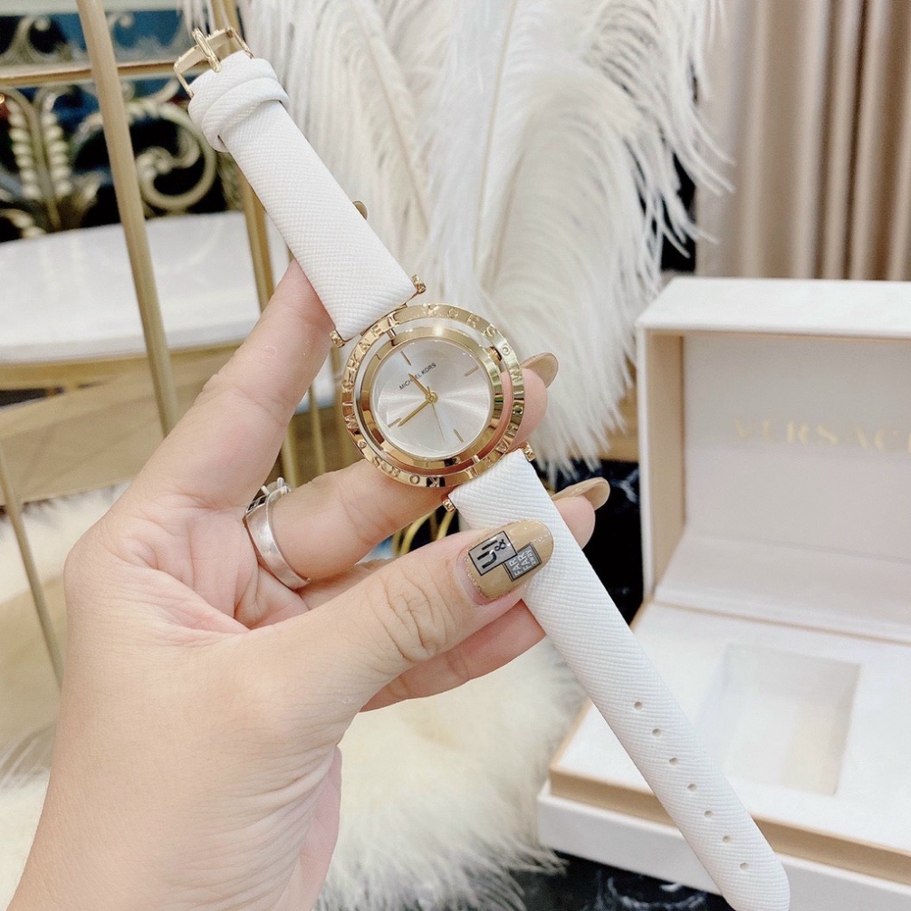 Đồng hồ nữ Michael Kors Dây da mặt xoay độc đáo cá tính mã MK360 ket-STORE