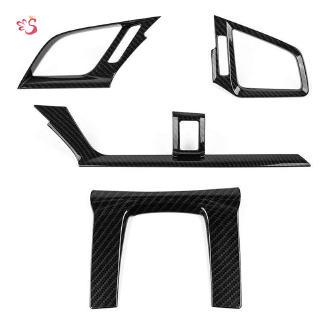 Phụ kiện bằng sợi carbon gắn cho máy điều hòa xe hơi tiện dụng