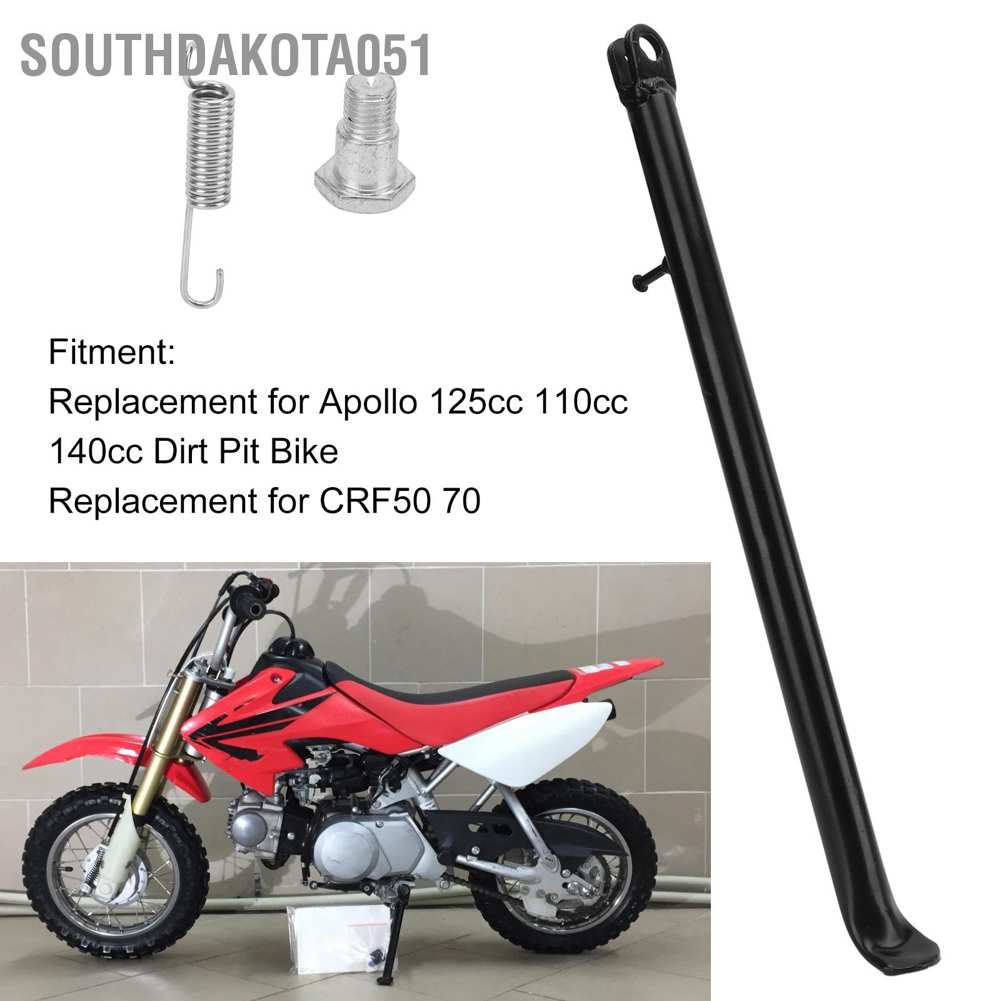 🎉Hàng Sẵn Hỗ trợ chân đế bên xe máy 420mm / 16,54in Thay thế cho xe đạp Apollo 125cc 110cc 140cc Dirt Pit Bike Chân chống phụ, chân chống cạnh xe máy Honda