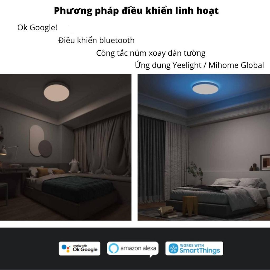 Đèn Led Ốp Trần Thông Minh Yeelight Arwen C450 và 550 - 50W Led RGB hắt trần bản Quốc Tế - Hàng Chính Hãng BH 12 Tháng