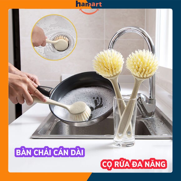 Bàn Chải Cán Dài Bàn Chải Cọ Rửa Vệ Sinh Đa Năng Có Móc Treo (Cọ xoong nồi, bồn chậu...)