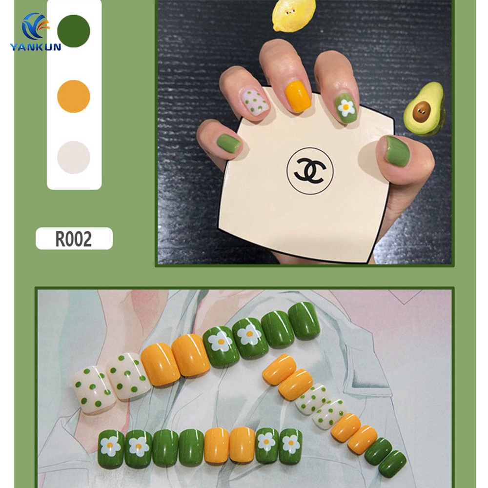 Bộ 24 Móng Tay Giả Chống Thấm Nước Thời Trang Cho Nữ