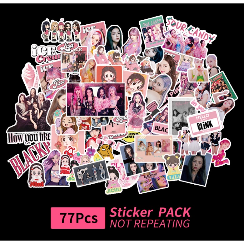 Sticker Hình Nhóm Nhạc BLACKPINK Chống Thấm Nước Chất Lượng