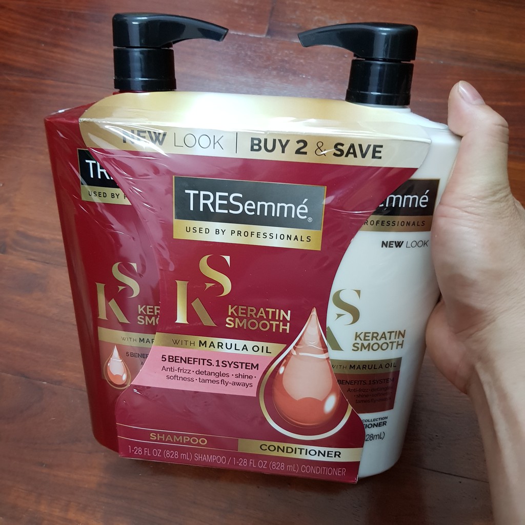 Bộ Dầu Gội Tresemme Keratin Smooth 828ml USA