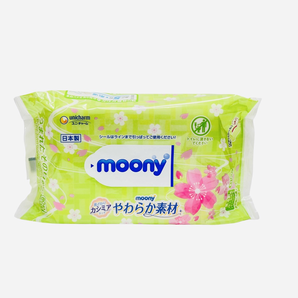 Khăn giấy ướt Moony 80 tờ không mùi