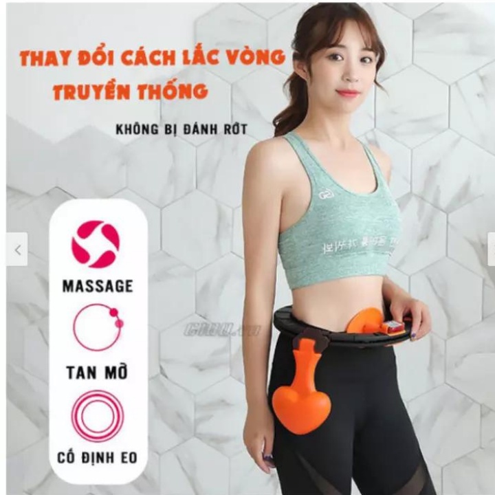 [HÀNG LOẠI 1] Vòng Lắc Tập Eo Automatic Hula Hoop Xoay Đốt Cháy Tan Giảm Mỡ Bụng Thon Gọn Eo Có Đồng Hồ Đếm_BH 12 Tháng