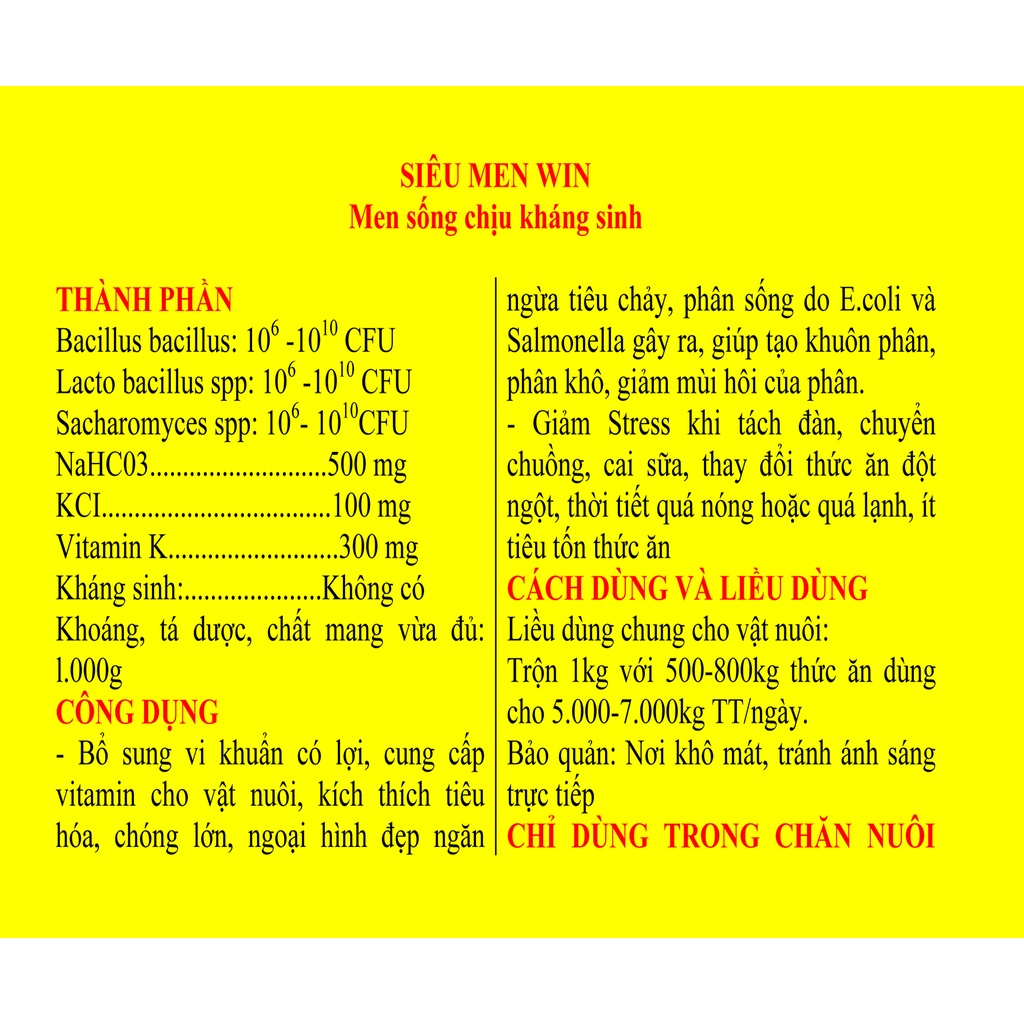 1 gói 100g SIÊU MEN WIN Men sống
