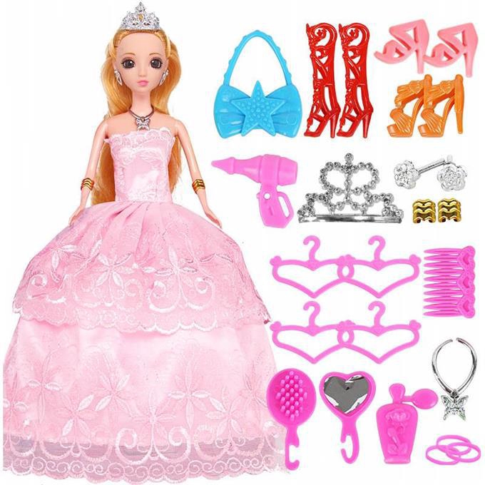 Bộ 24 Đồ Chơi Búp Bê Barbie Cho Bé Gái