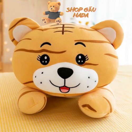 Gấu bông Hổ Nằm, Gối Ôm Con Hổ Nằm Cute Mềm Mịn - Gối Ôm Hổ Nằm Siêu To Khổng Lồ Chất Vải Lông Nhung Mềm Mịn Co Giãn