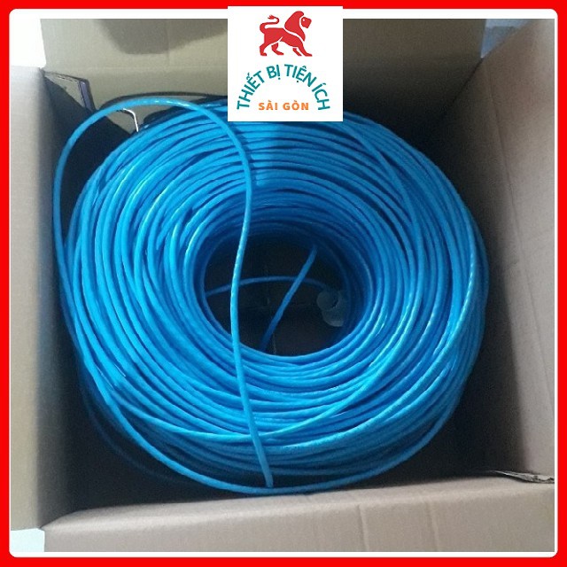 Dây mạng Cat 6 VSP/Tikalink thùng 305m xanh chống nhiễu chéo chống đứt dây - Chính hãng