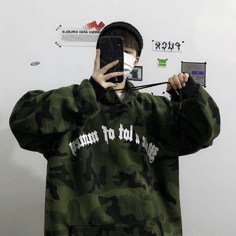 Áo hoodie dáng rộng phối họa tiết rằn ri xinh xắn dành cho nam và nữ | BigBuy360 - bigbuy360.vn