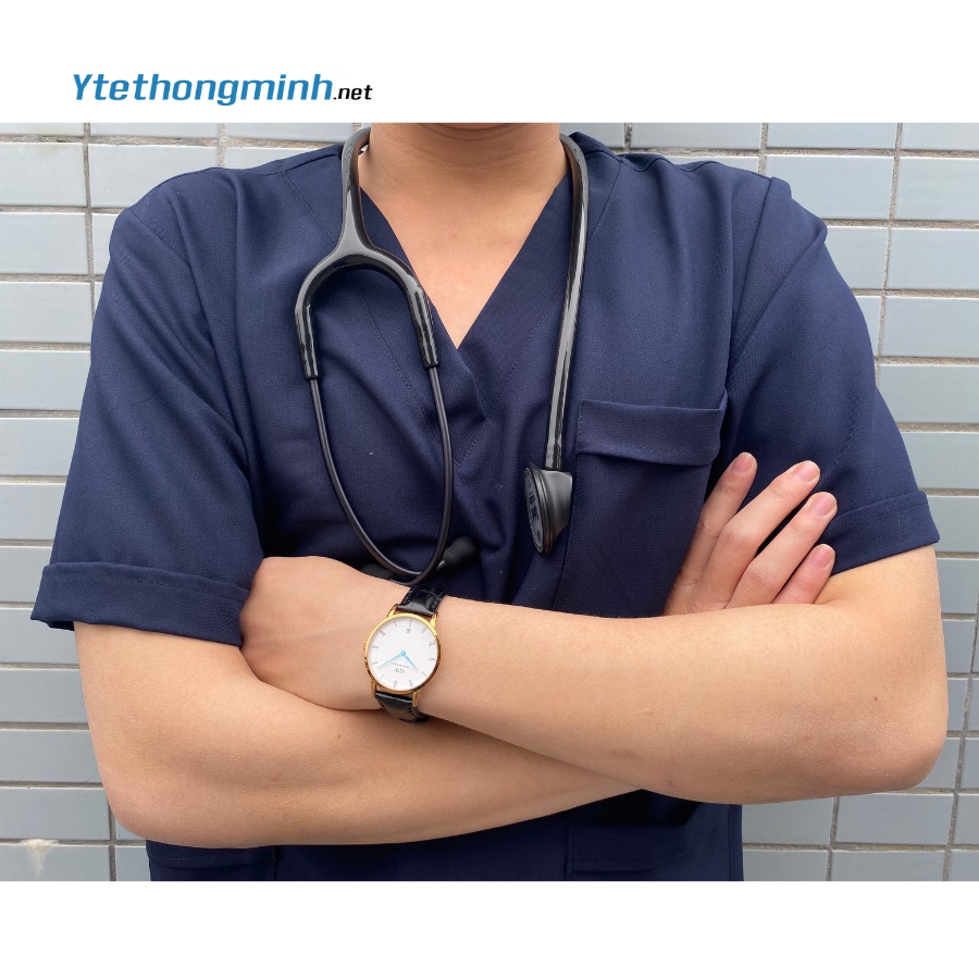 Bộ Scrubs Bác Sĩ Vải Cao Cấp Tay Ngắn - Thương hiệu Ytethongminh