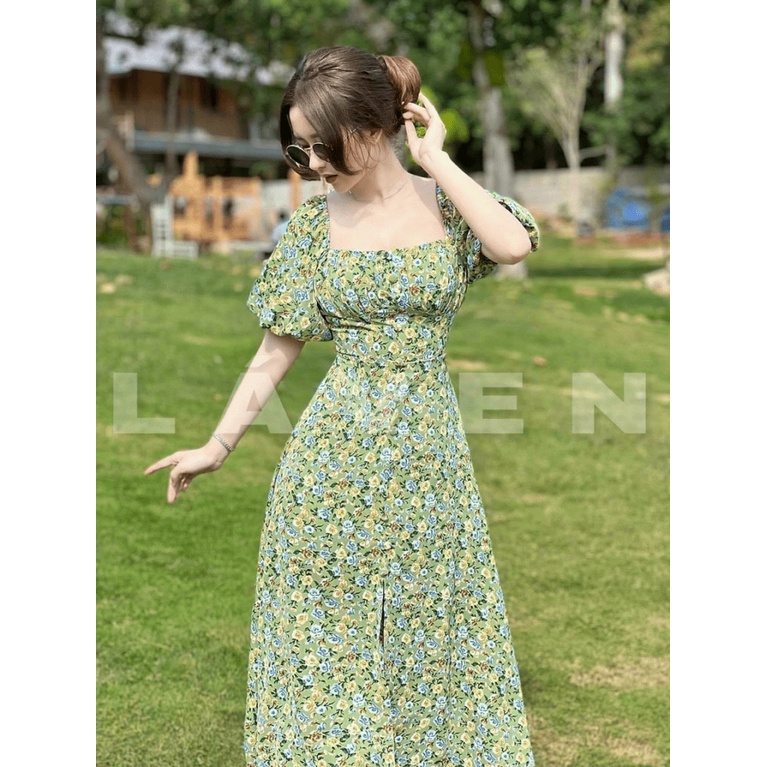 (Free ship) Sale Lớn Cho Bộ Đầm Lụa Váy Chẻ  Eo Thon Xinh Tỏa Nắng UP HHP Fashion