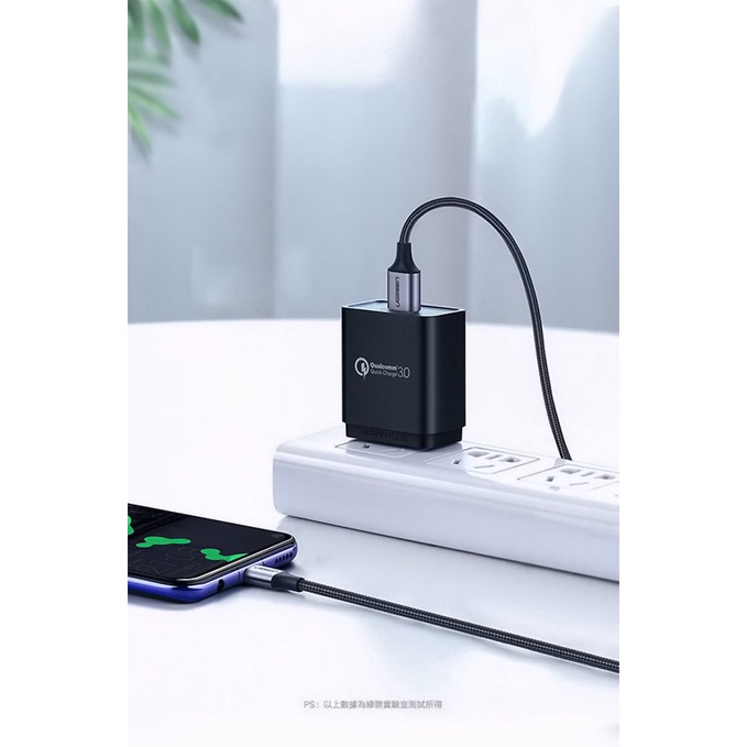 Cáp Sạc Nhanh USB Type C 3.0 18W Dây Dù Đầu Hợp Kim Nhôm US288 Ugreen Chính Hãng