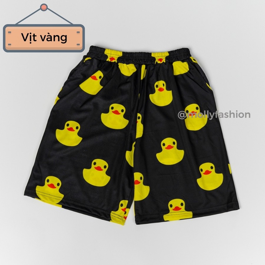 Quần Short lửng Cartoon Unisex BST 03 ❤️ QUẦN ĐÙI HOẠT HÌNH nhiều mẫu Freesize Molly Fashion