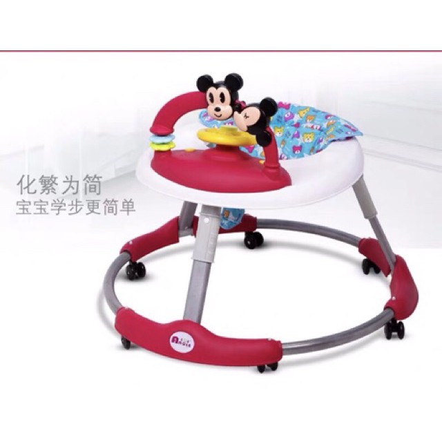 Xe tập đi gấp gọn khung kim loại Mickey