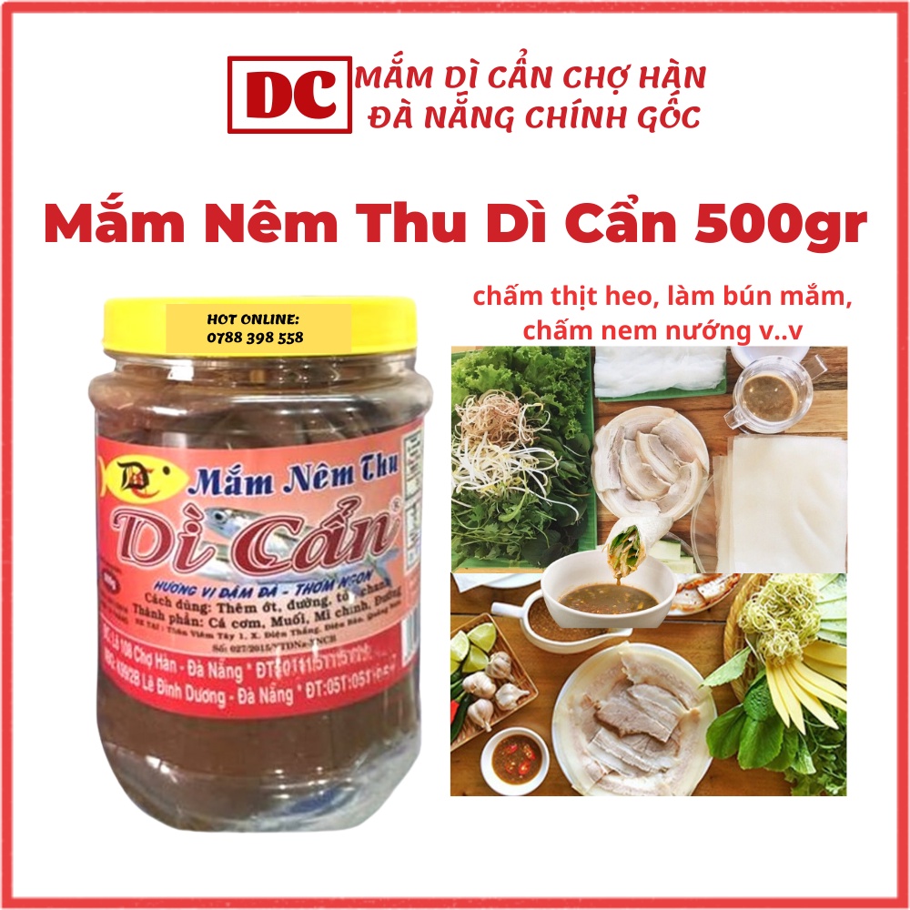 Mắm Nêm Thu Dì Cẩn chính gốc hũ 500gr thơm ngon đậm đà làm bún mắm , chấm bánh tráng thịt heo,chấm nem, chấm gỏi
