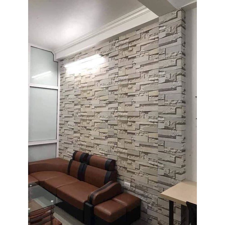 Giấy Dán Tuường Giả Gạch, Decal Dán Tường Giả Gạch Trang Trí