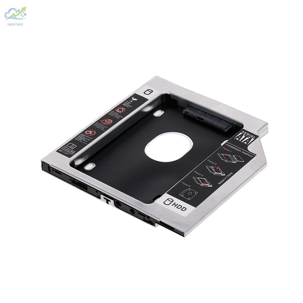 g☼Aluminum Alloy SATA3.0 2nd HDD Caddy 9.5mm 2.5 Inch SSD HDD Enclosure for Desktop PC Laptops