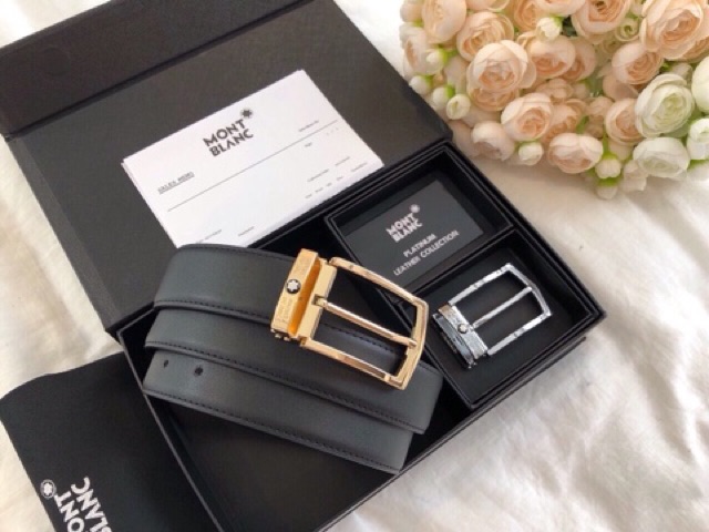 Dây lưng montblanc 2 mặt fullbox