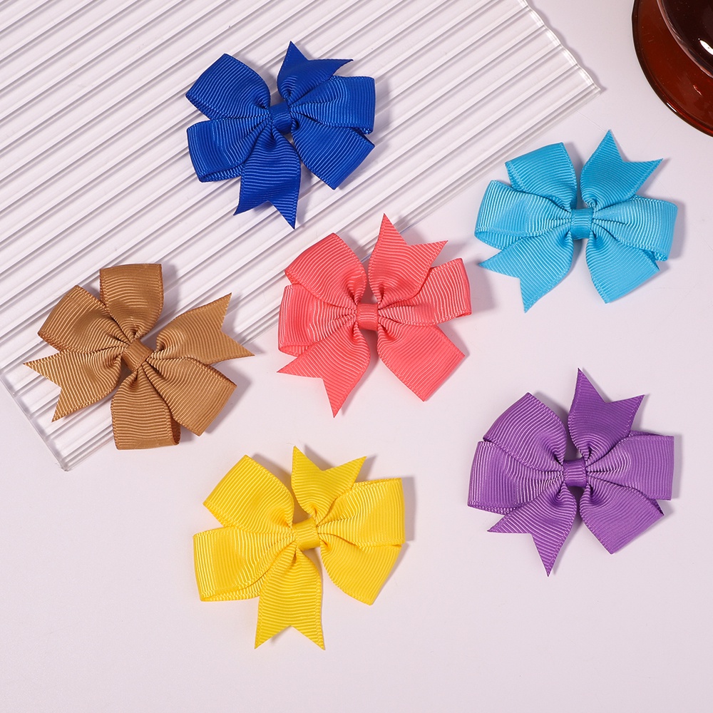 RainBow Bows Set 10 Kẹp Tóc Nơ Dễ Thương Cho Bé Gái