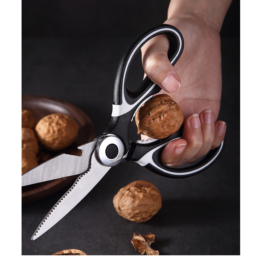 Kéo Cắt Gà, Làm Cá Chịu Lực Độ Cứng Cao Viền Đen Tiện Dụng Cho Nhà Bếp - Dumi Shop