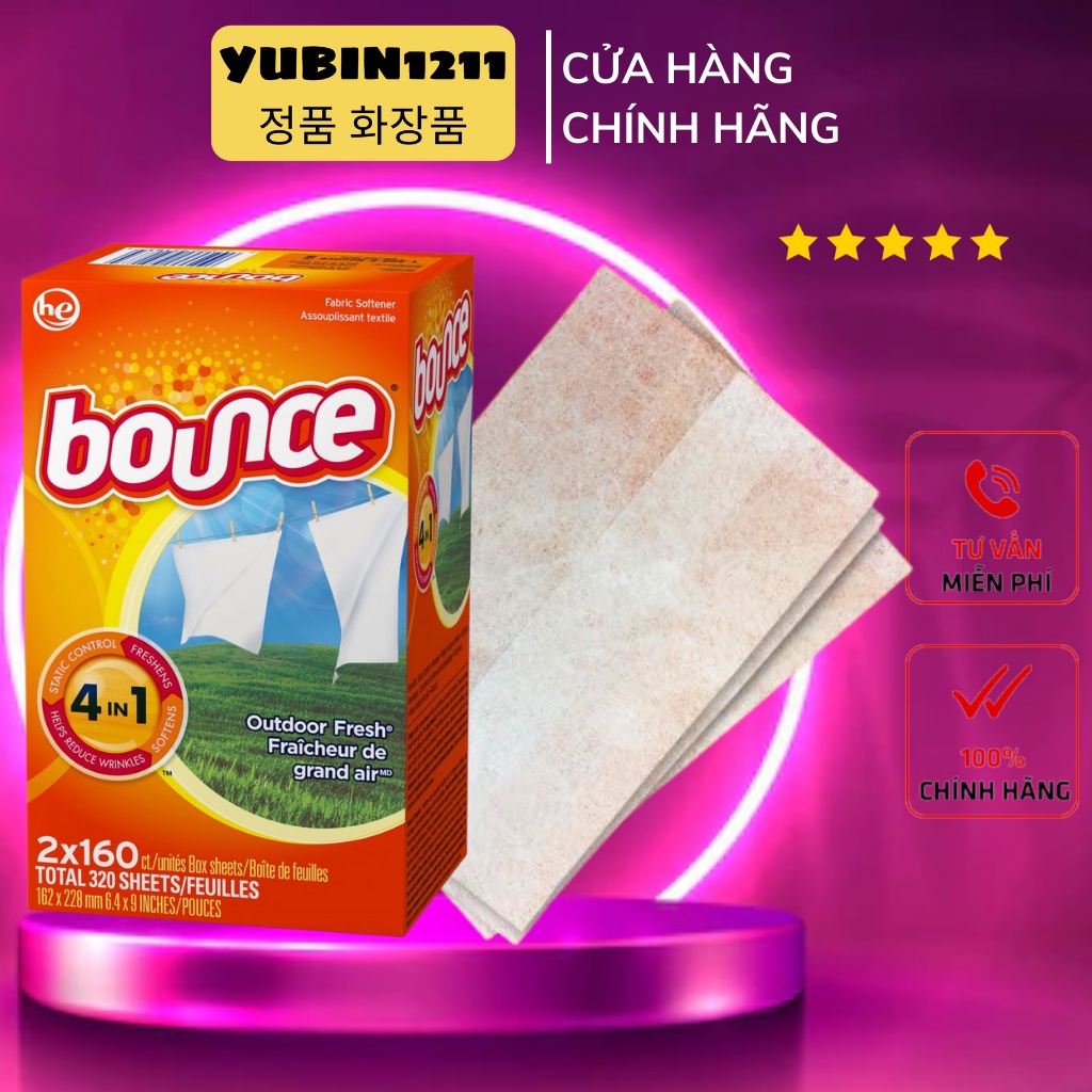 Giấy Thơm Quần Áo Bounce Mỹ Làm Mềm Quần Áo Tách Lẻ - Yubin1211