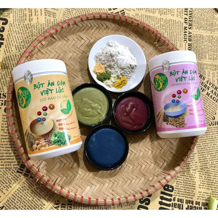 BỘT ĂN DẶM VIỆT LỘC Nguồn nguyên liệu 100% ORGANIC