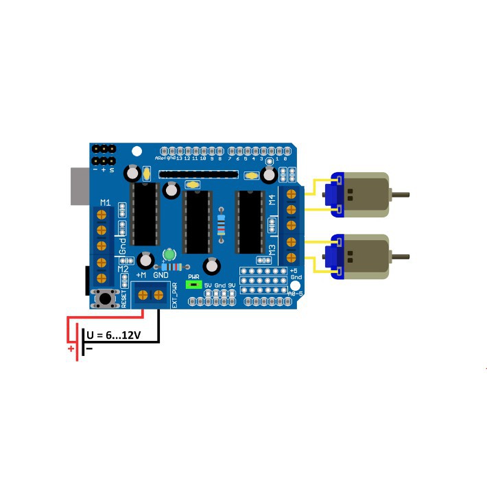 Module Điều Khiển Động Cơ L293D