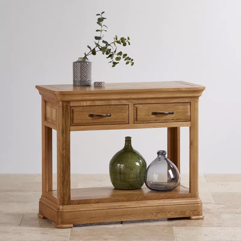 Bàn console 2 ngăn kéo Canterbury gỗ sồi IBIE