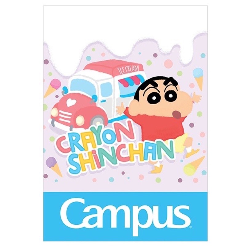 Vở phù hợp hs miền Bắc Vở Shinchan Crayon 4 Ô Ly 80 Trang ĐL 100g/m2 - Campus NB-BSCC80 (17x24)