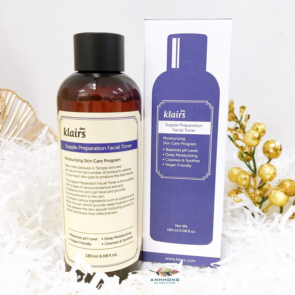 Nước Hoa Hồng Klairs Supple Preparation Facial Toner 180ml