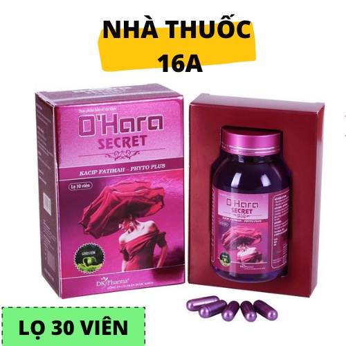 OHARA SECRET - VIÊN UỐNG NỘI TIẾT TỐ NỮ, HỖ TRỢ ĐẸP DA, CHẬM QUÁ TRÌNH LÃO HÓA, TIỀN MÃN KINH - HỘP 30 VIÊN